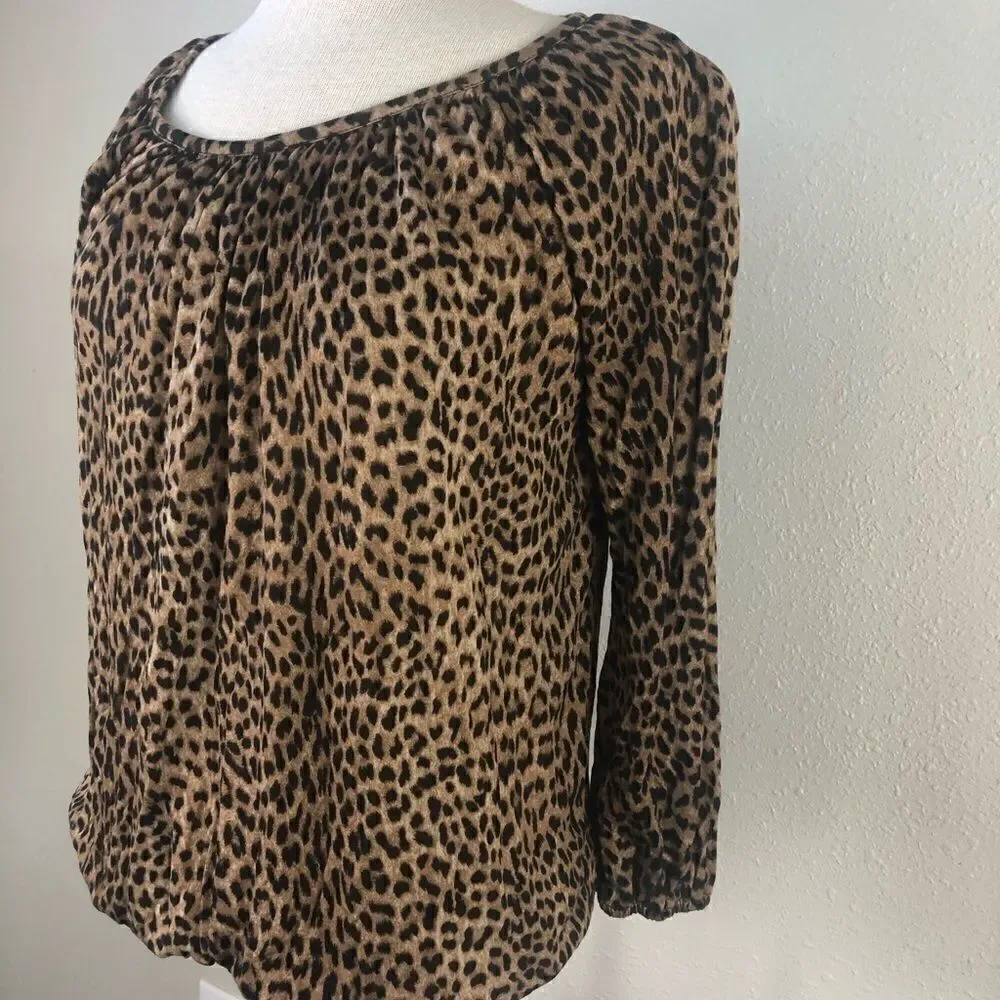 NWT Michael Kors Cheetah Top Size S